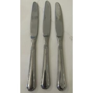 Vtg Desoto International Silver 18/10 Stainless Outline Set Of 3 Dinner Knives